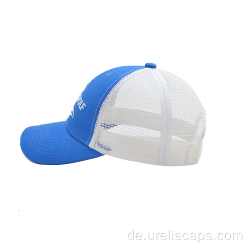 Blauer Baumwollgitter-Trucker-Hut